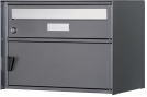 Briefkasten aus sendzimirverzinktem Stahl pulverbeschichtet in dunkelgrau-metallic IGP 71385