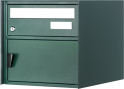 Briefkasten aus sendzimirverzinktem Stahl pulverbeschichtet in dunkelgrün-metallic IGP 65780 MP